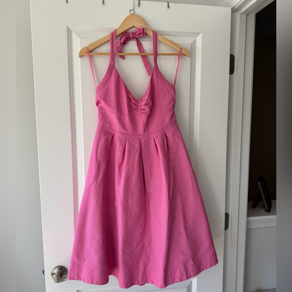 J. Crew Pink Halter Dress
